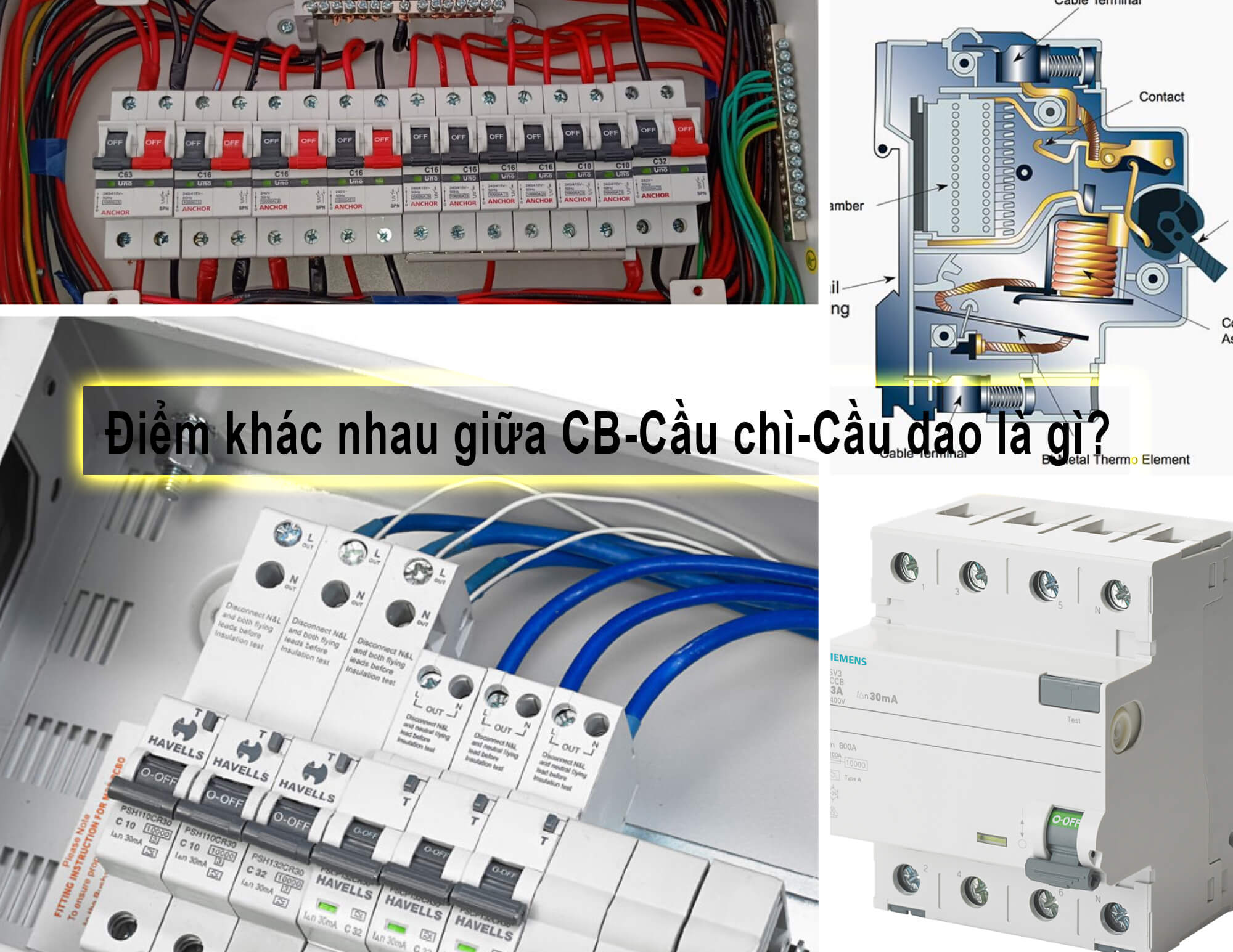 Điểm khác nhau giữa CB-Cầu chì-Cầu dao là gì?