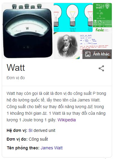 watt là gì