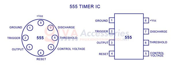 ic 555 là gì? cấu tạo nguyên lý, ứng dụng của ic