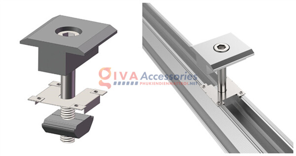 kẹp tiếp địa tấm pin trong hệ thống điện mặt trời