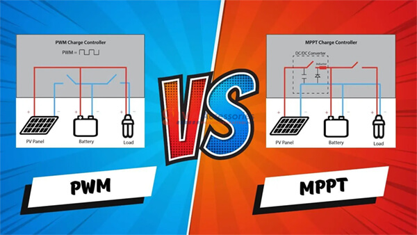So sánh giữa bộ điều khiển sạc PWM và MPPT